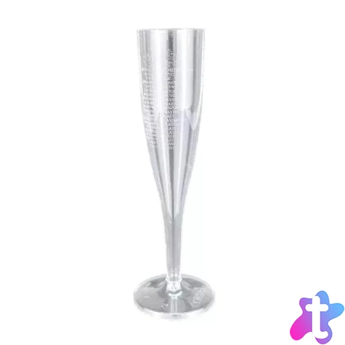 Pezsgőspohár, 1 dl, 10 db, "Party", kristály