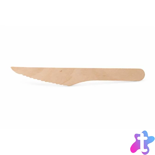 Kés, fa, egyszer használatos, 16 cm, 100 db