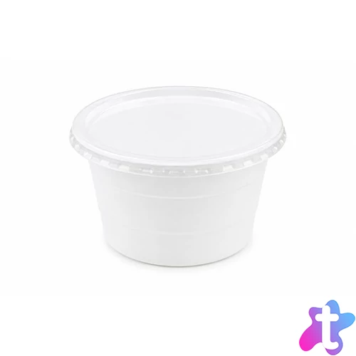 Műanyag gulyás tányér, tetőzhető, 750 ml, 50 db, fehér
