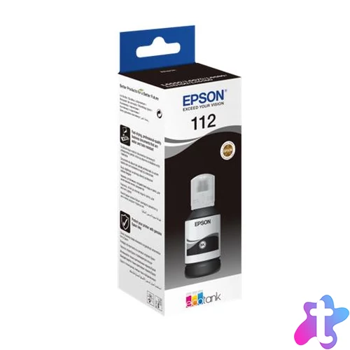 T06C14A Tinta, EcoTank L6550, 6570, 6580 nyomtatókhoz, EPSON, fekete, 127 ml