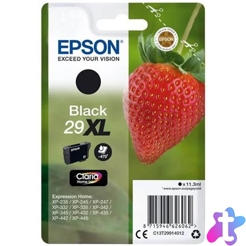 T29914012 Tintapatron XP245 nyomtatóhoz, EPSON, fekete, 11,3ml