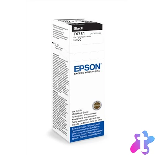T67314A10 Tinta L800 nyomtatóhoz, EPSON, fekete, 70ml