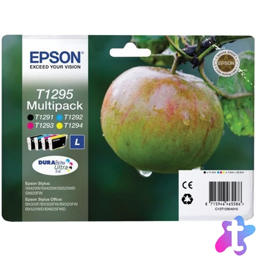 T12954010 Tintapatron multipack Stylus SX420W nyomtatóhoz, EPSON, b+c+m+y, 32,2ml