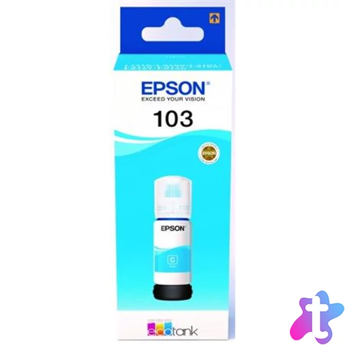 T00S24A Tinta EcoTank L3110, L3150, L1110 nyomtatókhoz, EPSON 103, cián, 65 ml