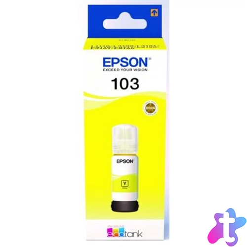 T00S44A Tinta EcoTank L3110, L3150, L1110 nyomtatókhoz, EPSON 103, sárga, 65 ml