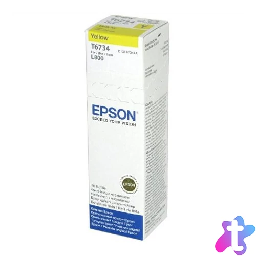 T67344A10 Tinta, L800 nyomtatóhoz, EPSON, sárga, 70ml