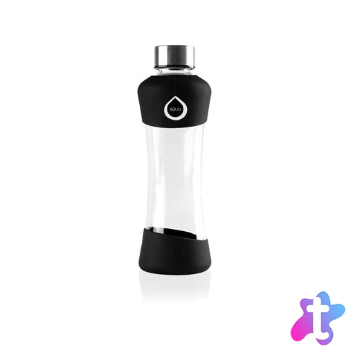 Kulacs, 550 ml, üveg, EQUA "Active", fekete