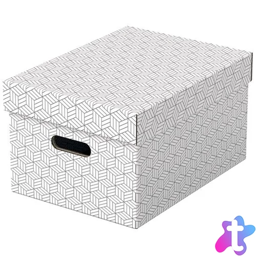 Tárolódoboz, M méret, ESSELTE "Home", fehér