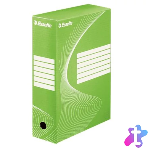 Archiválódoboz, A4, 100 mm, karton, ESSELTE "Boxycolor", zöld