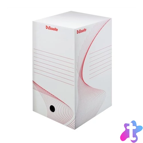Archiválódoboz, A4, 200 mm, karton, ESSELTE "Standard", fehér