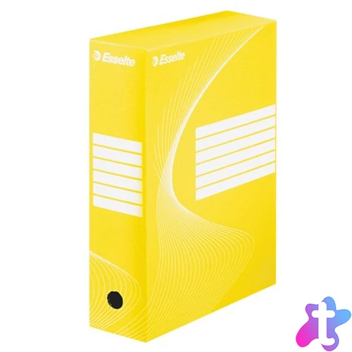 Archiválódoboz, A4, 100 mm, karton, ESSELTE "Boxycolor", sárga