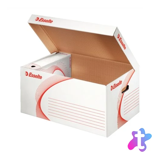 Archiválókonténer, karton, felfelé nyíló, ESSELTE "Standard", fehér