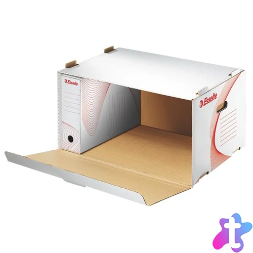 Archiválókonténer, karton, előre nyíló, ESSELTE "Standard", fehér