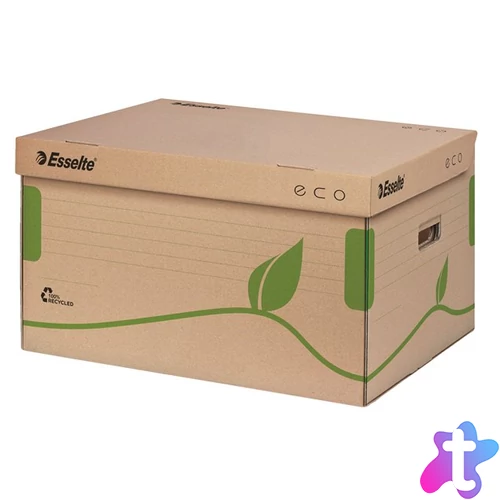 Archiválókonténer, újrahasznosított karton, felfelé nyíló, ESSELTE "Eco", barna