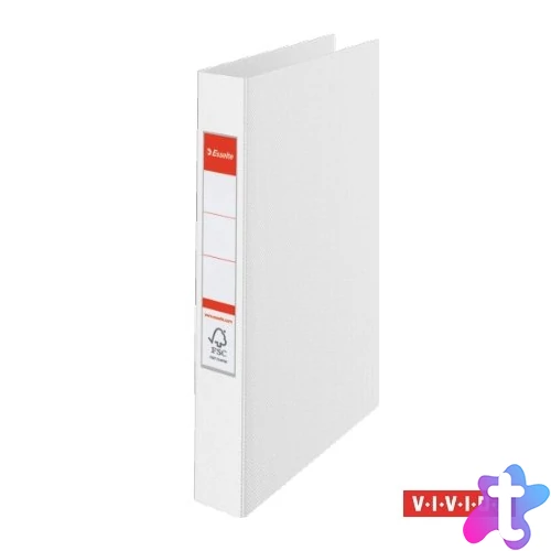 Gyűrűs könyv, 4 gyűrű, 42 mm, A4, PP, ESSELTE "Standard", Vivida fehér