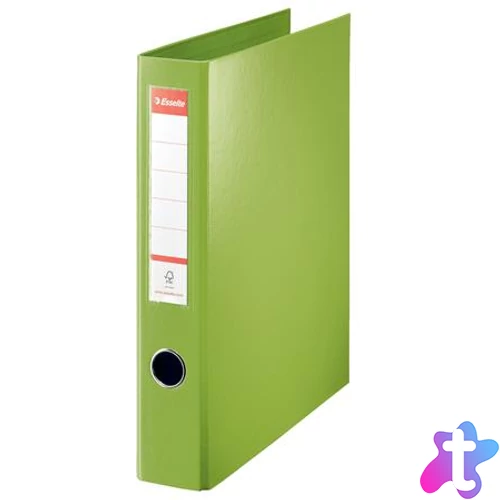 Gyűrűs könyv, 4 gyűrű, D alakú, 60 mm, A4 maxi, PP, ESSELTE "Jumbo Vivida", zöld