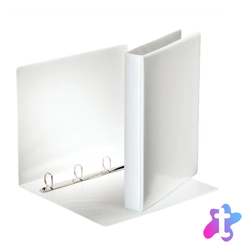 Gyűrűs könyv, panorámás, 4 gyűrű, D alakú, 40 mm, A4, PP, ESSELTE, fehér