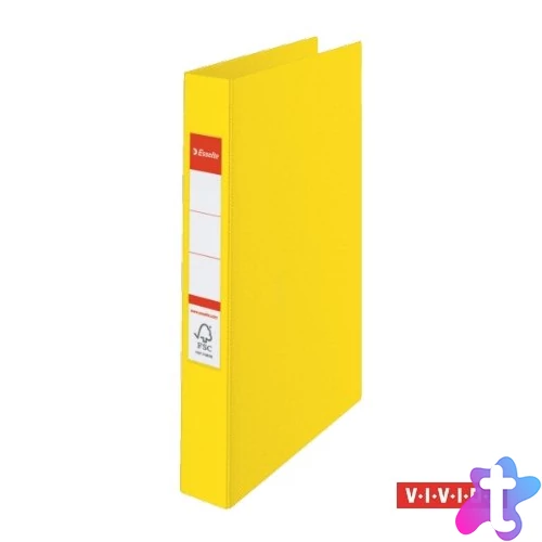 Gyűrűs könyv, 4 gyűrű, 42 mm, A4, PP, ESSELTE "Standard", Vivida sárga
