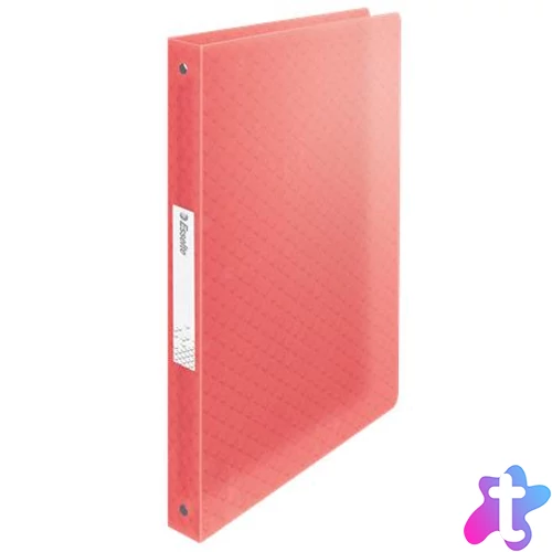 Gyűrűs könyv, 4 gyűrű, 25 mm, A4, PP, ESSELTE "Colour`Breeze", korall