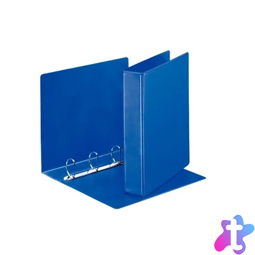 Gyűrűs könyv, panorámás, 4 gyűrű, D alakú, 65 mm, A4, PP, ESSELTE, kék