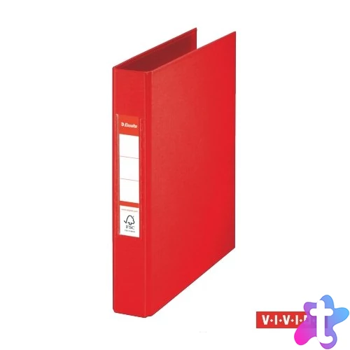 Gyűrűs könyv, 2 gyűrű, 42 mm, A5, PP, ESSELTE "Standard", Vivida piros