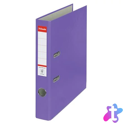 Iratrendező, 50 mm, A4, PP/karton, élvédő sínnel, ESSELTE "Economy", lila