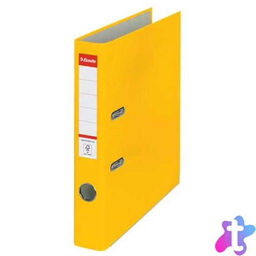Iratrendező, 50 mm, A4, PP/karton, élvédő sínnel, ESSELTE "Economy", sárga