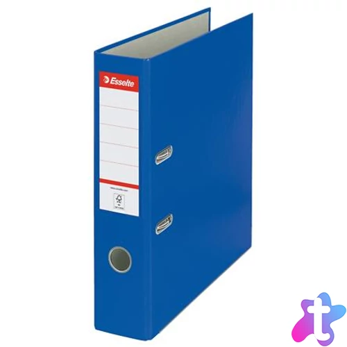 Iratrendező, 75 mm, A4, PP/karton, élvédő sínnel, ESSELTE "Economy", kék
