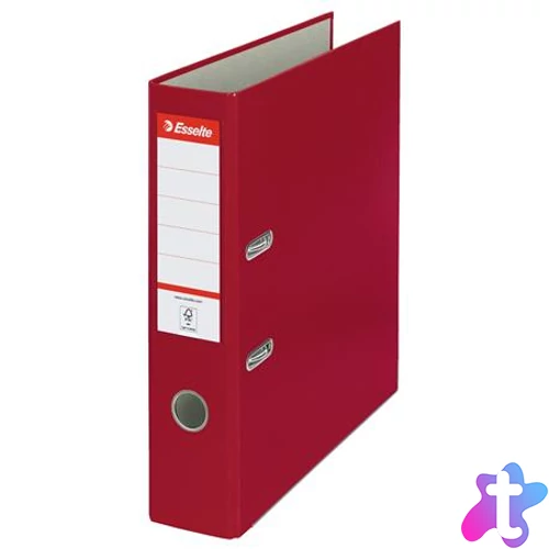 Iratrendező, 75 mm, A4, PP/karton, élvédő sínnel, ESSELTE "Economy", bordó
