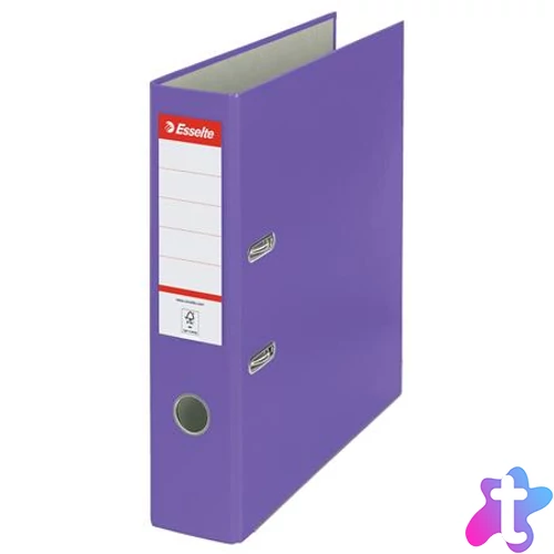 Iratrendező, 75 mm, A4, PP/karton, élvédő sínnel, ESSELTE "Economy", lila