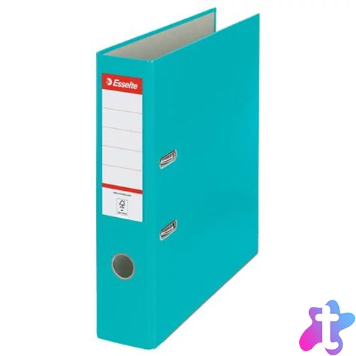 Iratrendező, 75 mm, A4, PP/karton, élvédő sínnel, ESSELTE "Economy", türkiz