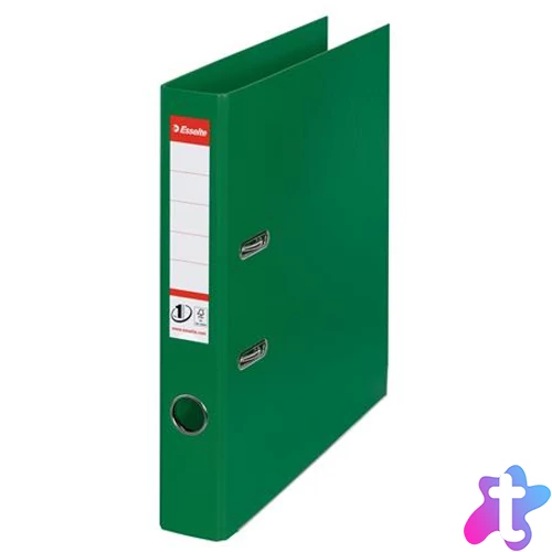 Iratrendező, 50 mm, A4, PP, élvédő sínnel, ESSELTE "Standard", zöld
