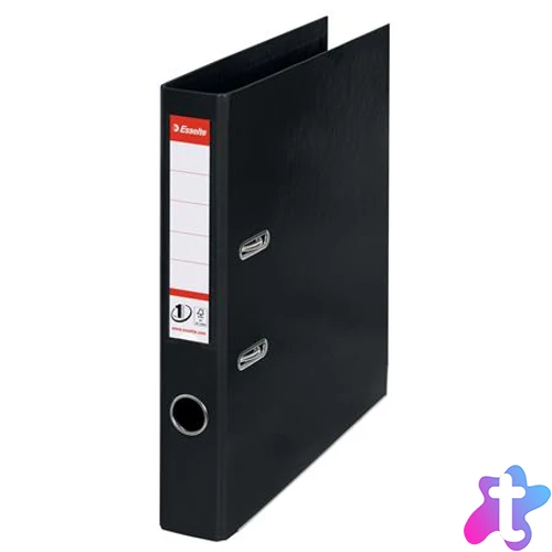 Iratrendező, 50 mm, A4, PP, élvédő sínnel, ESSELTE "Standard", Vivida fekete