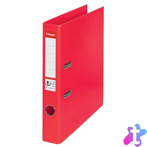 Iratrendező, 50 mm, A4, PP, élvédő sínnel, ESSELTE "Standard", Vivida piros