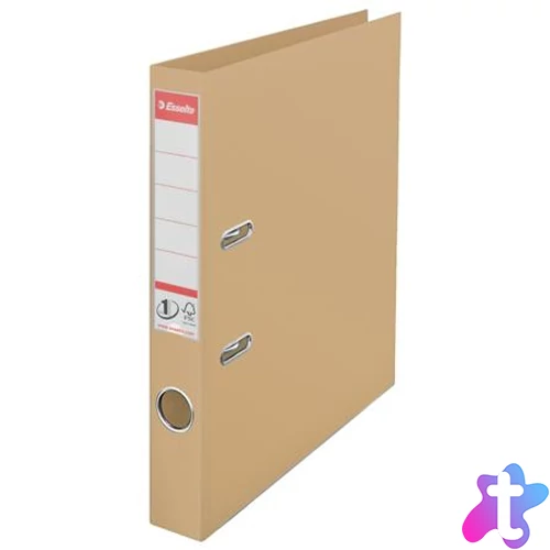Iratrendező, 50 mm, A4, PP, élvédő sínnel, ESSELTE "Standard", homok