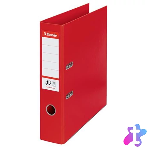 Iratrendező, 75 mm, A4, PP, élvédő sínnel, ESSELTE "Standard", piros
