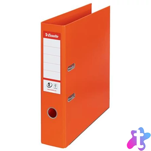 Iratrendező, 75 mm, A4, PP, élvédő sínnel, ESSELTE "Standard", narancssárga