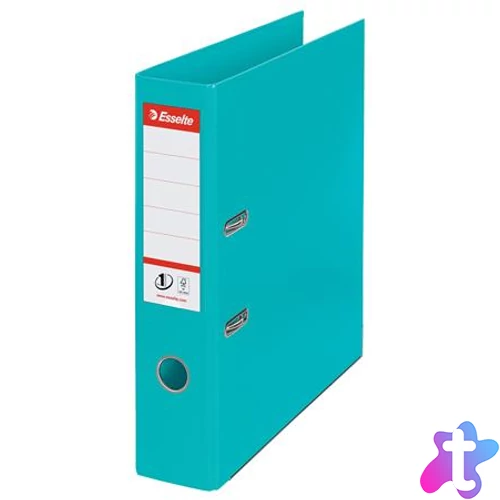 Iratrendező, 75 mm, A4, PP, élvédő sínnel, ESSELTE "Standard", türkiz