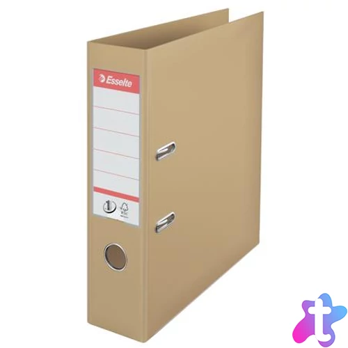 Iratrendező, 75 mm, A4, PP, élvédő sínnel, ESSELTE "Standard", homok