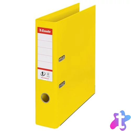 Iratrendező, 75 mm, A4, PP, élvédő sínnel, ESSELTE "Standard", Vivida sárga