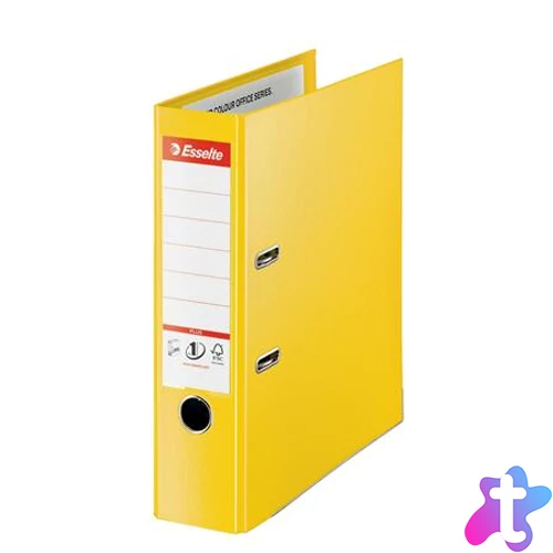 Iratrendező, 80 mm, A4, PP, élvédő sínnel, ESSELTE "Standard Plus", Vivida sárga