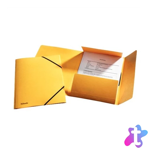 Gumis mappa, 15 mm, prespán, A4, ESSELTE "Rainbow", sárga