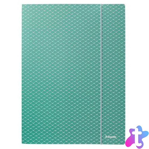 Gumis mappa, karton, A4, ESSELTE "Colour`Breeze", zöld
