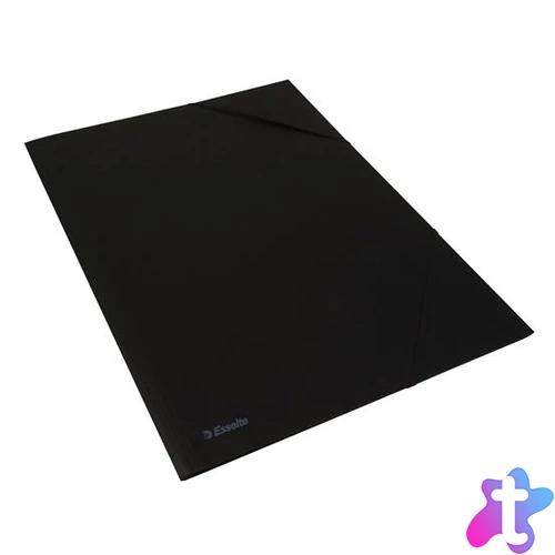 Gumis mappa, karton, A3, ESSELTE "Rainbow", fekete
