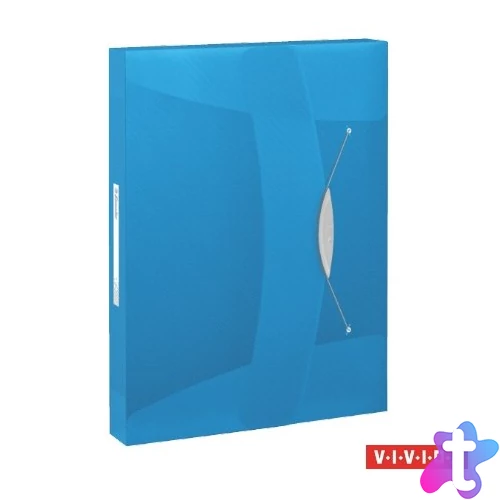 Gumis mappa, 40 mm, PP, A4, ESSELTE "Vivida Jumbo", Vivida kék