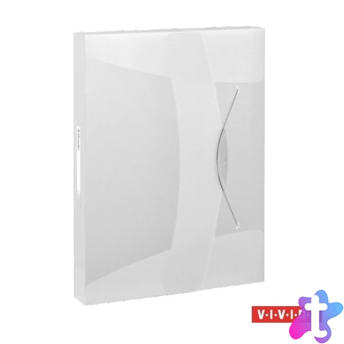 Gumis mappa, 40 mm, PP, A4, ESSELTE "Vivida Jumbo", Vivida fehér