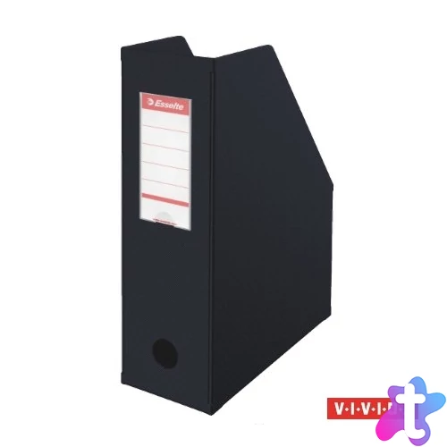 Iratpapucs, PVC/karton, 100 mm, összehajtható, ESSELTE, Vivida fekete