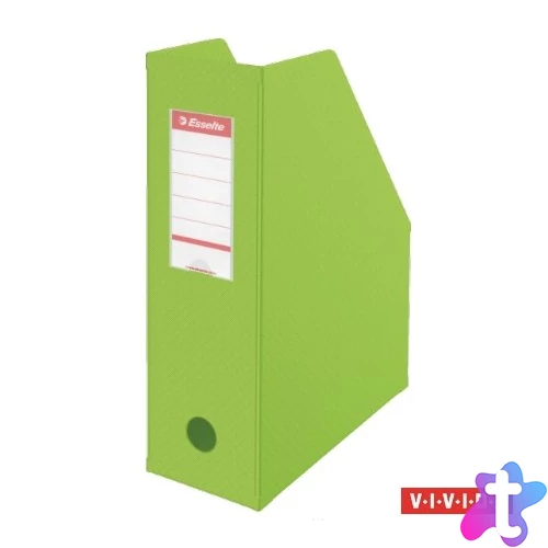 Iratpapucs, PVC/karton, 100 mm, összehajtható, ESSELTE, Vivida zöld