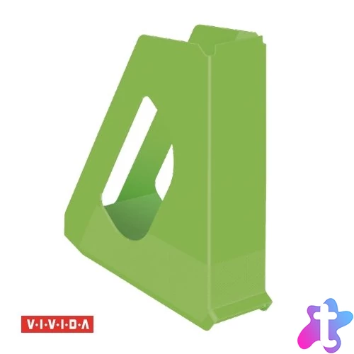 Iratpapucs, műanyag, 68 mm, ESSELTE "Europost", Vivida zöld