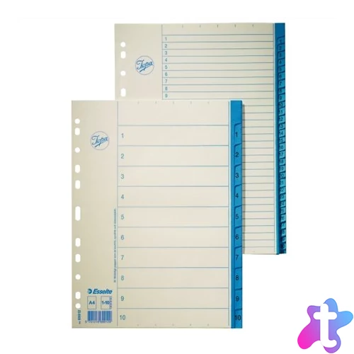 Regiszter, karton, A4, 1-31, ESSELTE, fehér